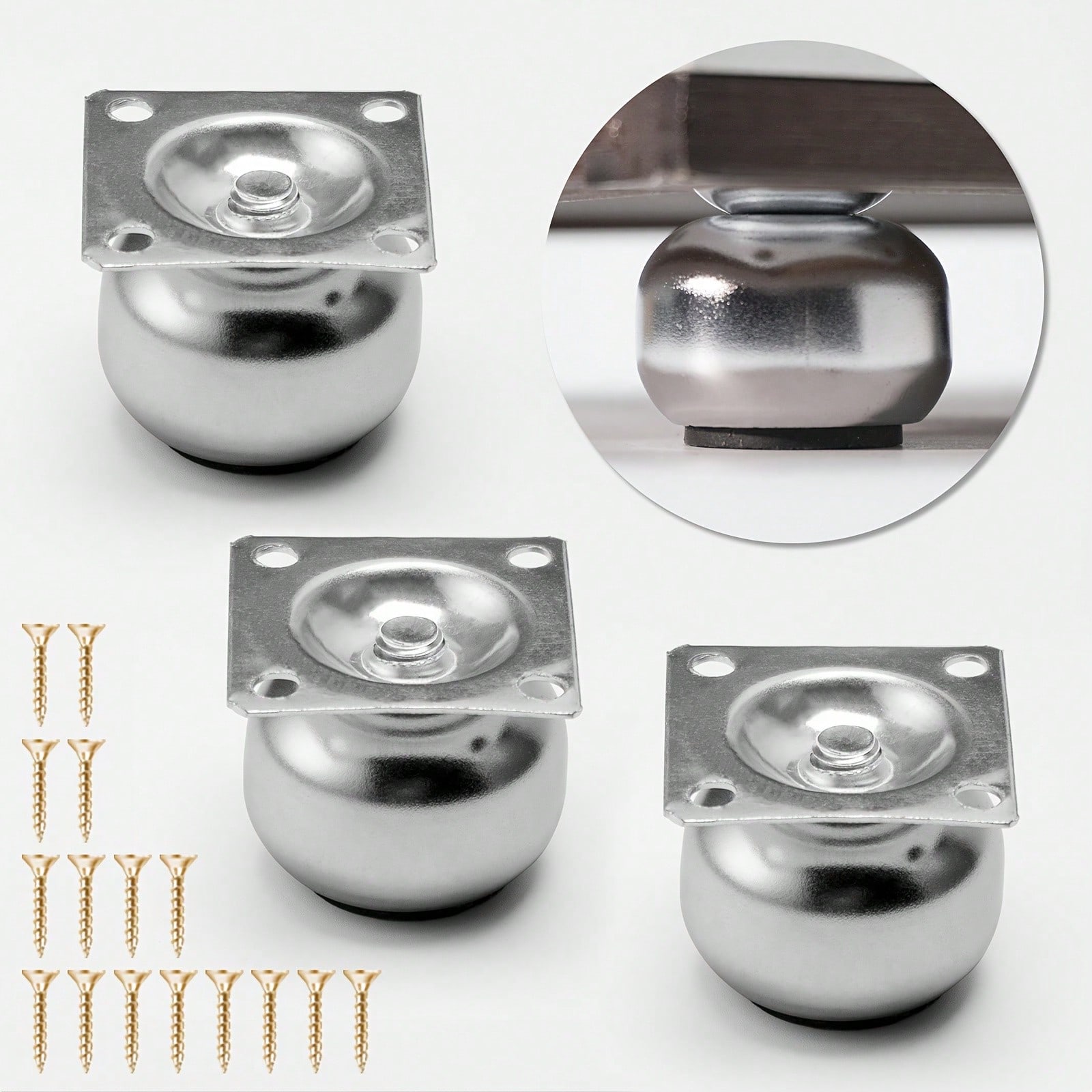 Cabinet Hinge Overlay - [4 Patas Metálicas para Muebles] 4