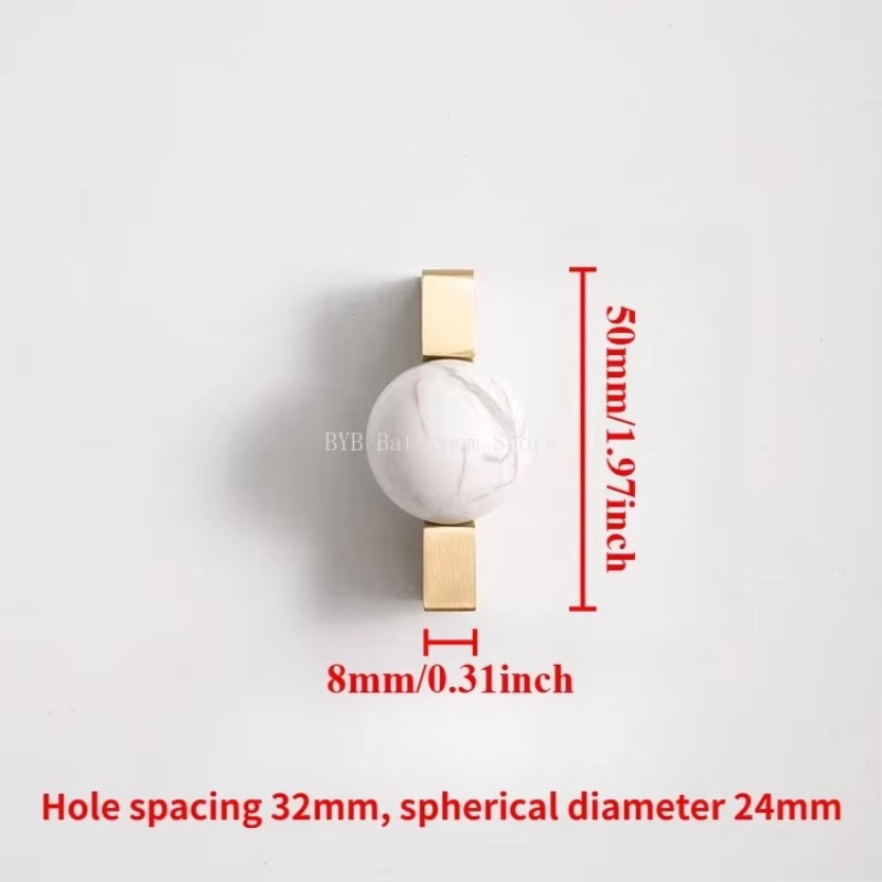 Bola de cristal blanca + tirad - Furniture Hardware Drop Pulls reseña y precio
