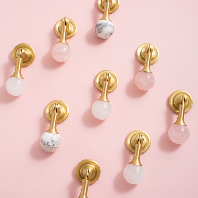 Bola de cristal blanca + tirad - Furniture Hardware Drop Pulls reseña y precio
