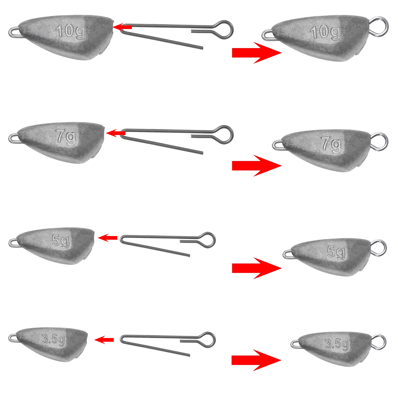 Peso de pesca con cabezal de a - Furniture Hardware Jig reseña y precio